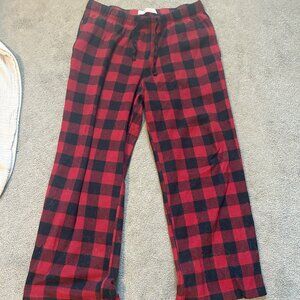 Fleece pajama pants - Mirona - Men's Large - black/red buffalo plaid
